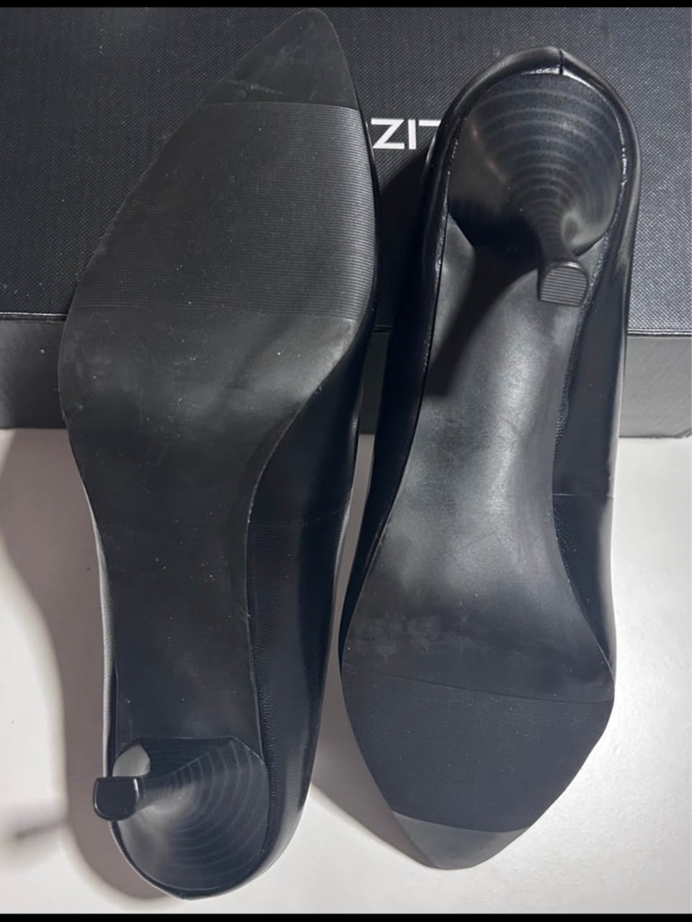 9 & Co. Black Pointed-Toe Lace-Trim Pumps - Picture 3 of 6